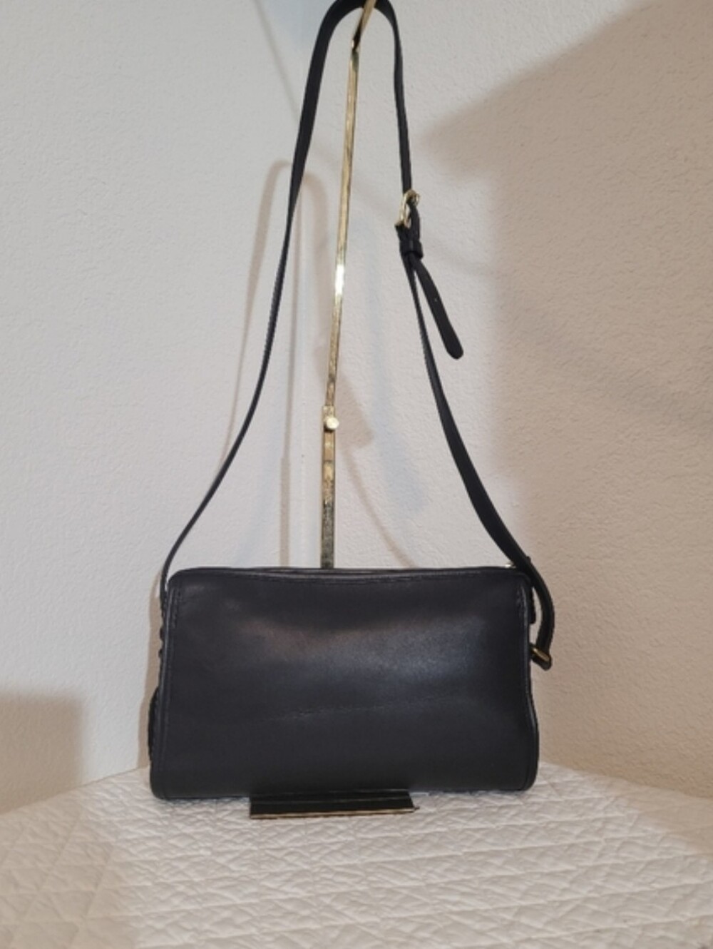 Vintage Y2K Coach 9944 Taylor Zip  Shoulder/Crossbody Handbag Black Made in USA